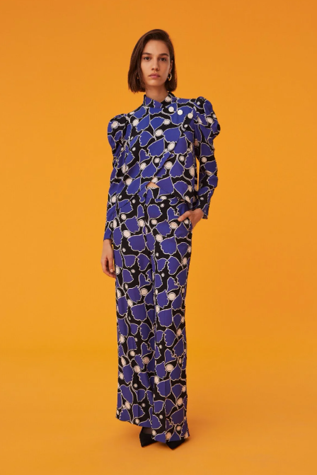 Desenli Viskon Pantolon