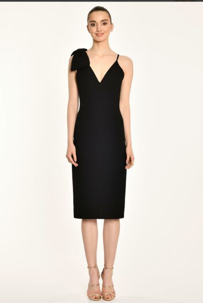 Tek Omuz Kurdela Detaylı Kalem Elbise