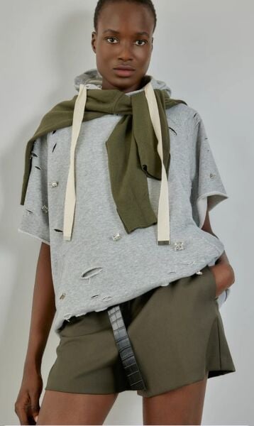 Kapüşonlu pamuklu sweatshirt