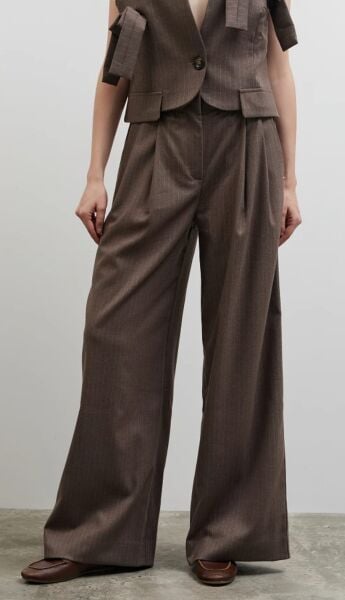 Pileli çizgili pantolon