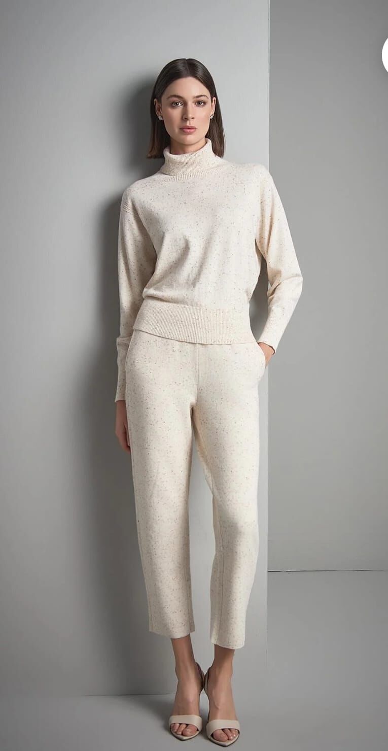 BALIKÇI YAKA NOPELİ EKRU TRİKO KAZAK