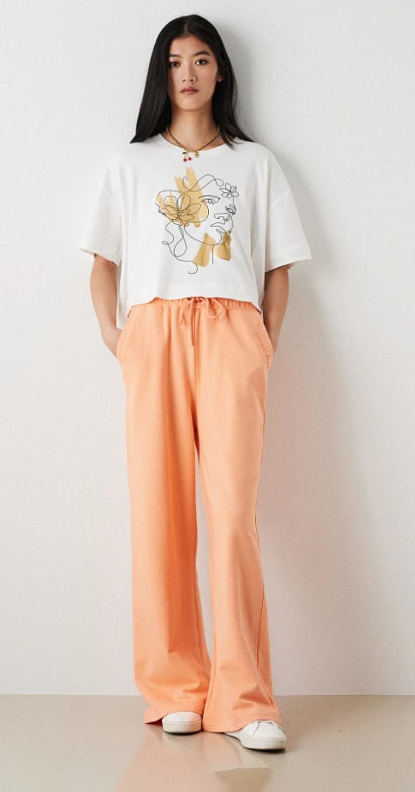 Lurex baskılı tişört