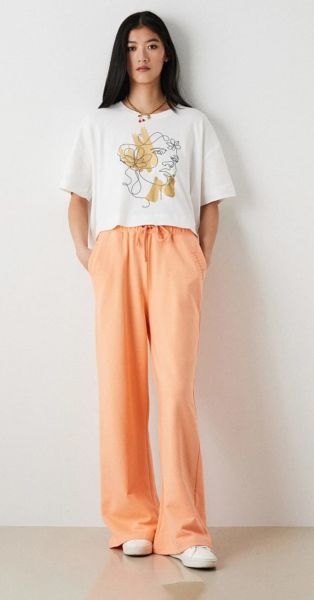 Lurex baskılı tişört