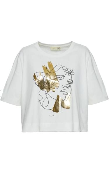 Lurex baskılı tişört