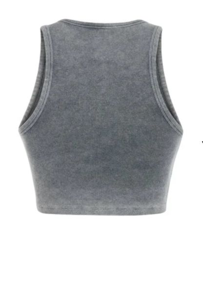 Fitilli Taş Detaylı Crop Top