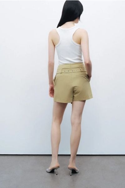 Kemer Detaylı Şort Etek