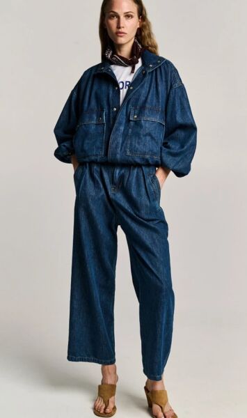 Eliza düz paça kot pantolon, kemerli