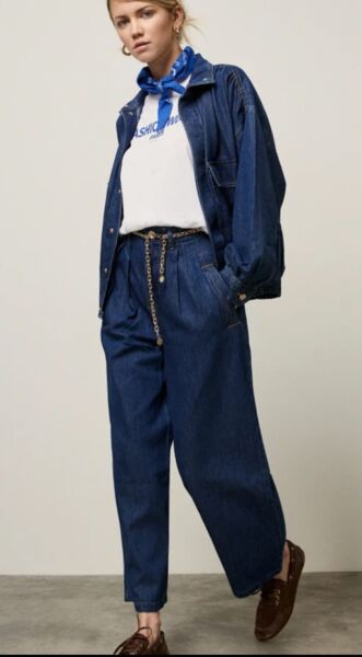 Eliza düz paça kot pantolon, kemerli