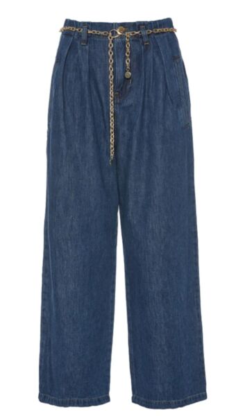 Eliza düz paça kot pantolon, kemerli