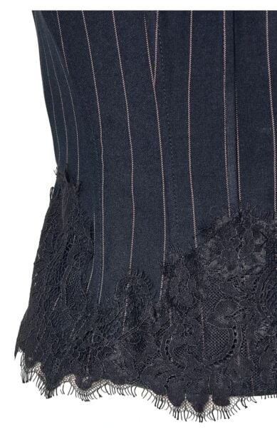 Dantelli çizgili korse