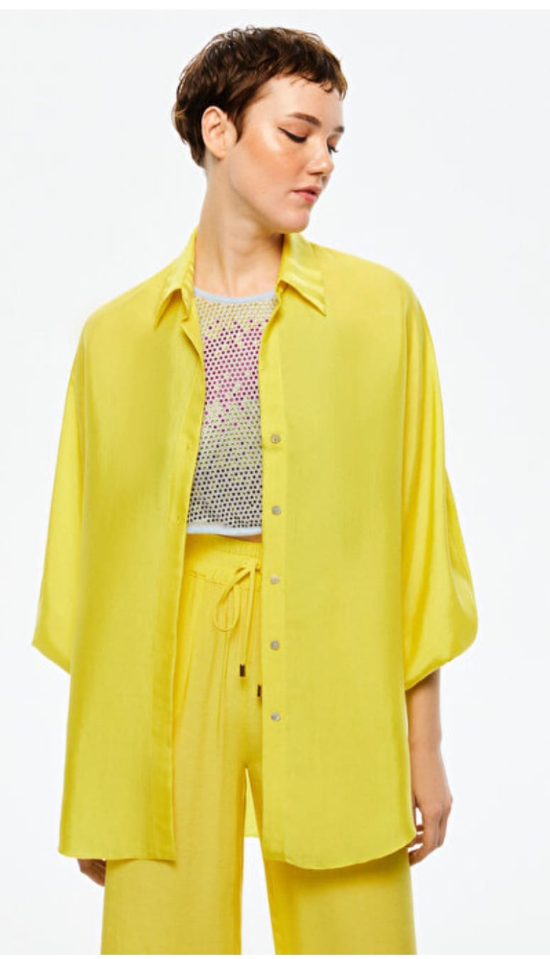 Oversize Transparan Gömlek