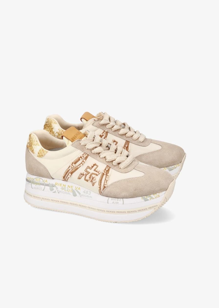 BETH KADIN SNEAKER BEJ-BEYAZ