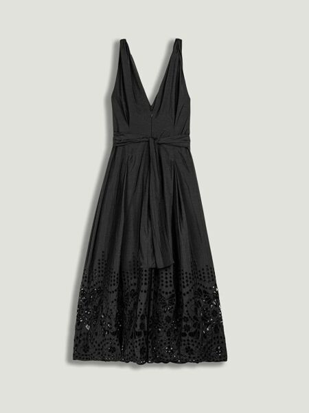 KUŞAK BAĞLAMA DETAYLI MİDİ ELBİSE