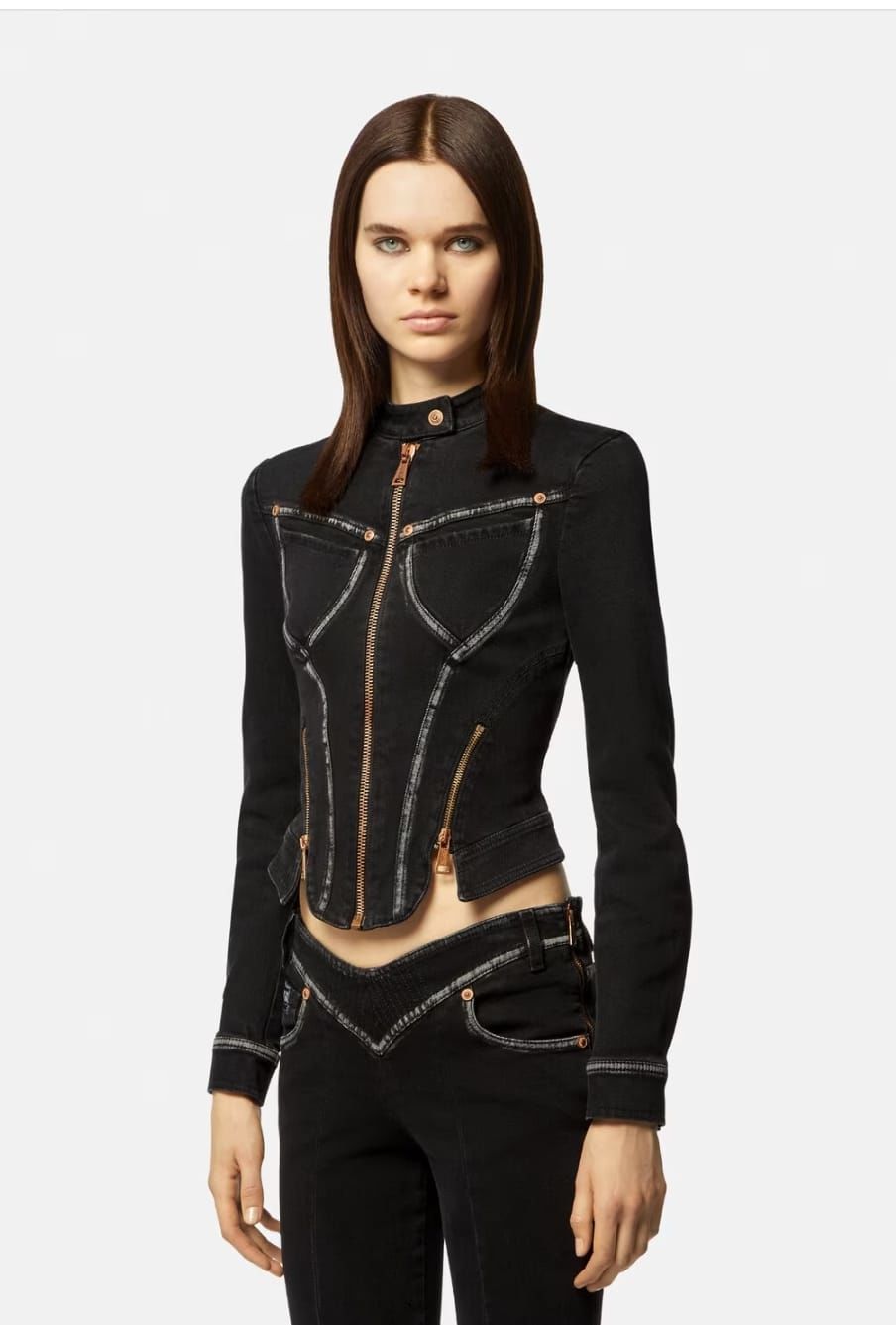 Denim Biker Ceket