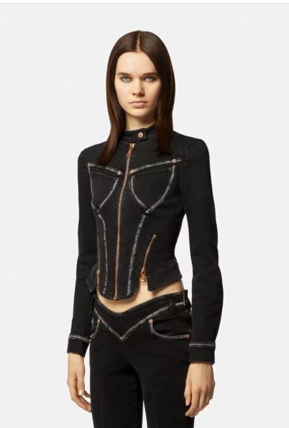 Denim Biker Ceket
