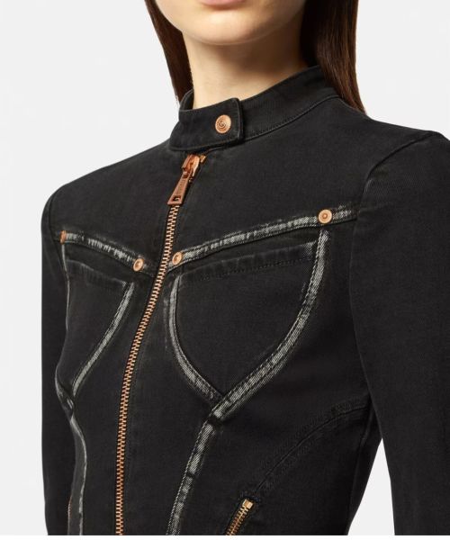 Denim Biker Ceket