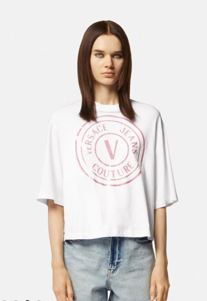 V Amblemli T-shirt