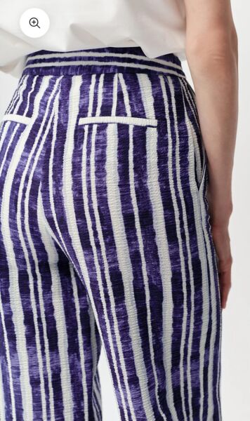 Geniş Paça Fermuarlı Cepli Gofre Regular Pantolon