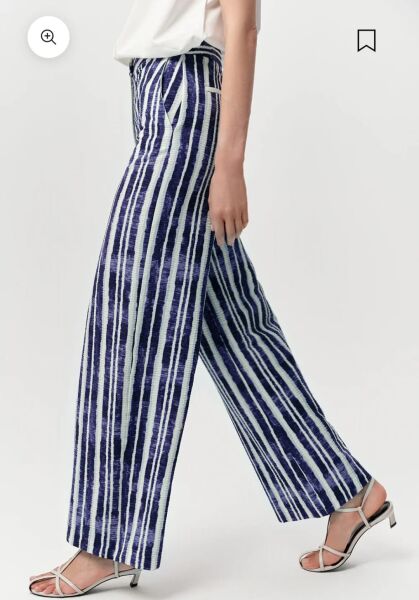 Geniş Paça Fermuarlı Cepli Gofre Regular Pantolon