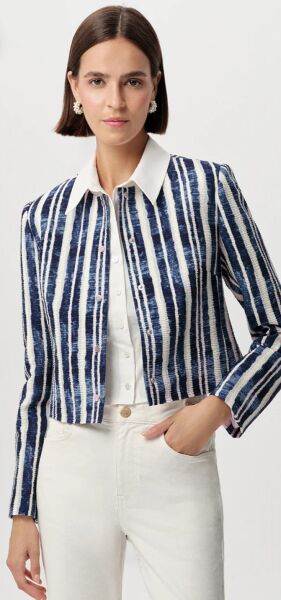 Bisiklet Yaka Vatkalı Gofre Regular Ceket