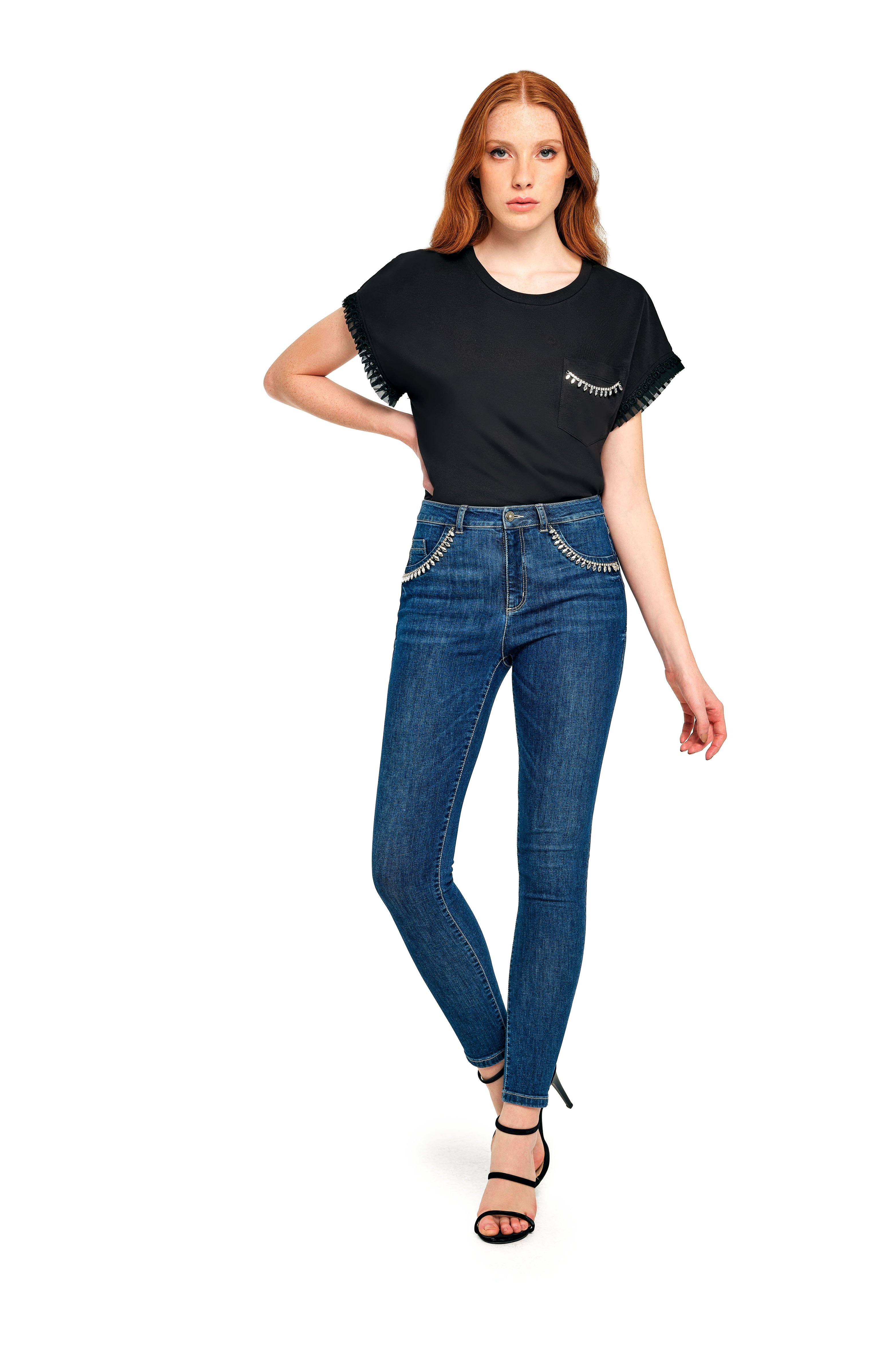 Cep Detaylı Jean Pantolon