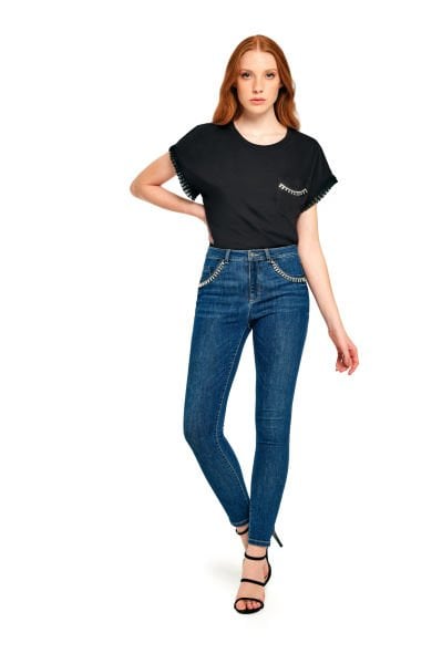 Cep Detaylı Jean Pantolon