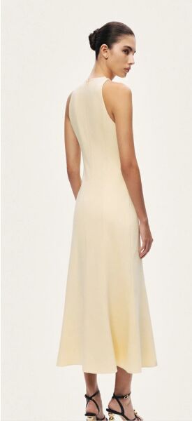 DÜĞME DETAYLI MİDİ ELBİSE