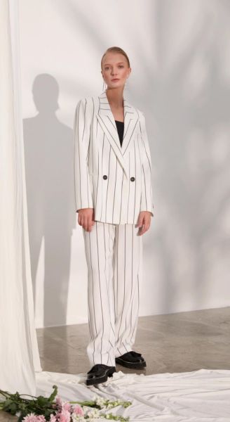 Çizgili Oversize Ceket
