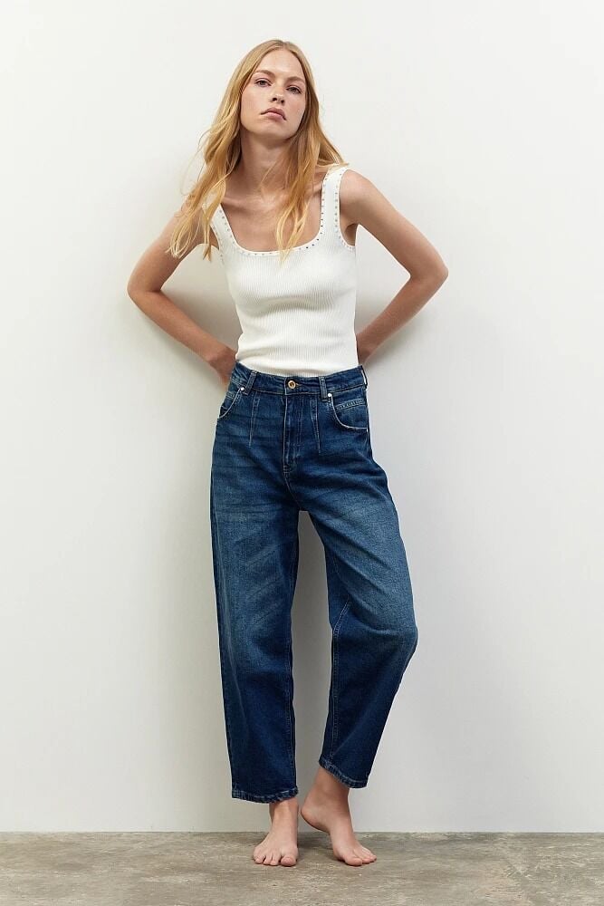 YÜKSEK BEL KADIN JEANS PANTOLON