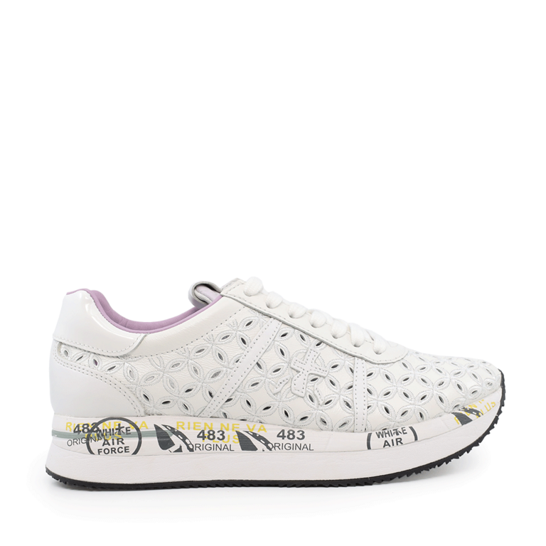 Sneaker CONNY LOGO DETAYLI KADIN DERİ SNEAKER-BEYAZ