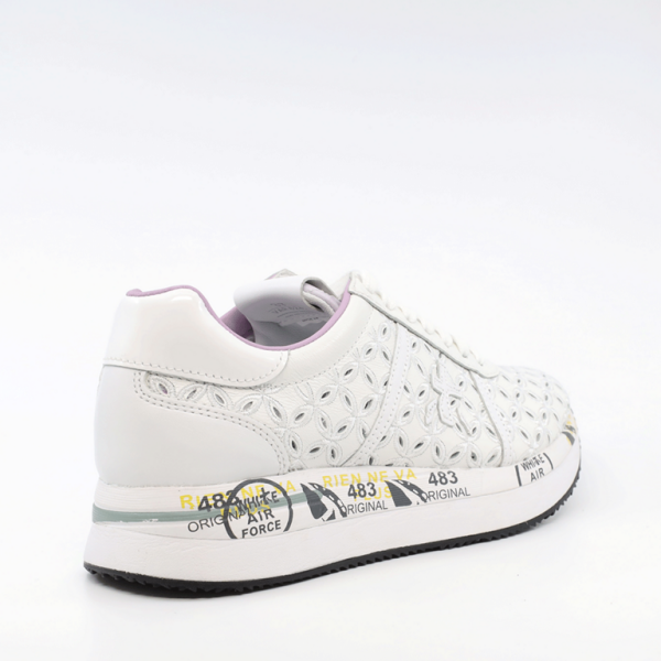 Sneaker CONNY LOGO DETAYLI KADIN DERİ SNEAKER-BEYAZ