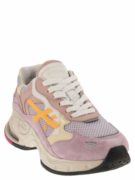 SHARKYD LOGA DETAY KADIN SNEAKER PEMBE-GRİ