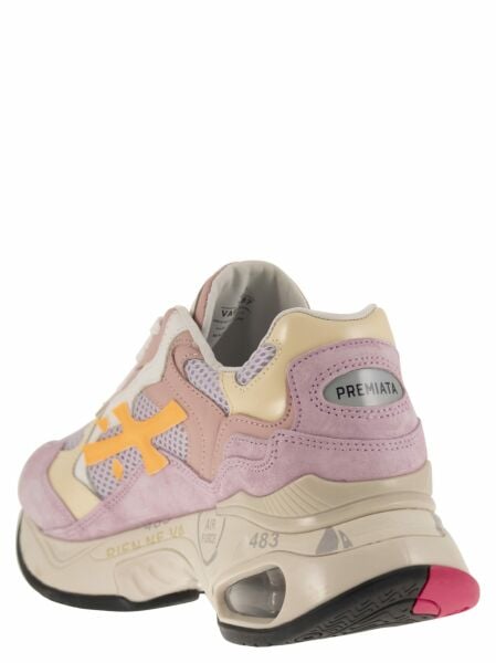 SHARKYD LOGA DETAY KADIN SNEAKER PEMBE-GRİ