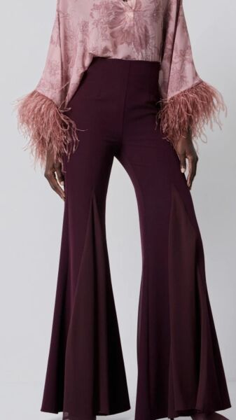 Yüksek belli, şeffaf detaylı pantolon - Gold label