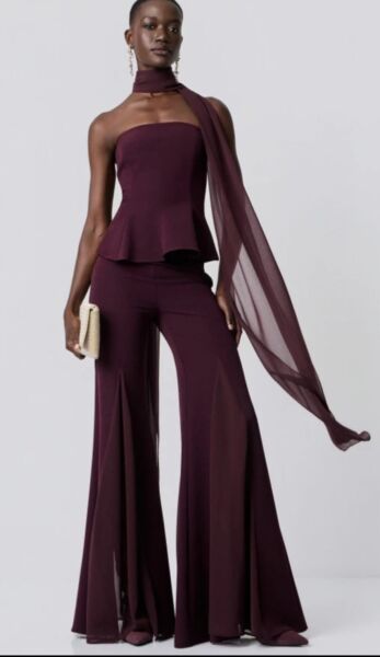 Şal detaylı, askısız bluz - Gold label