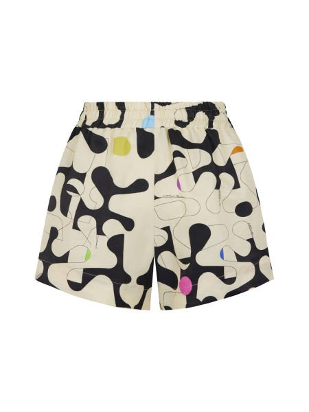 Desenli Geniş Paça Şort