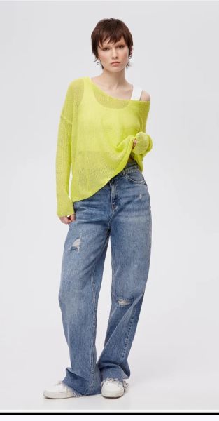 Uzun Kollu Örgü Bluz