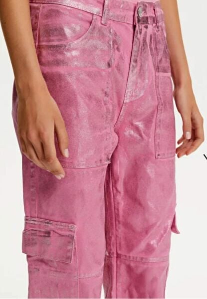 Metalik Denim Pantolon