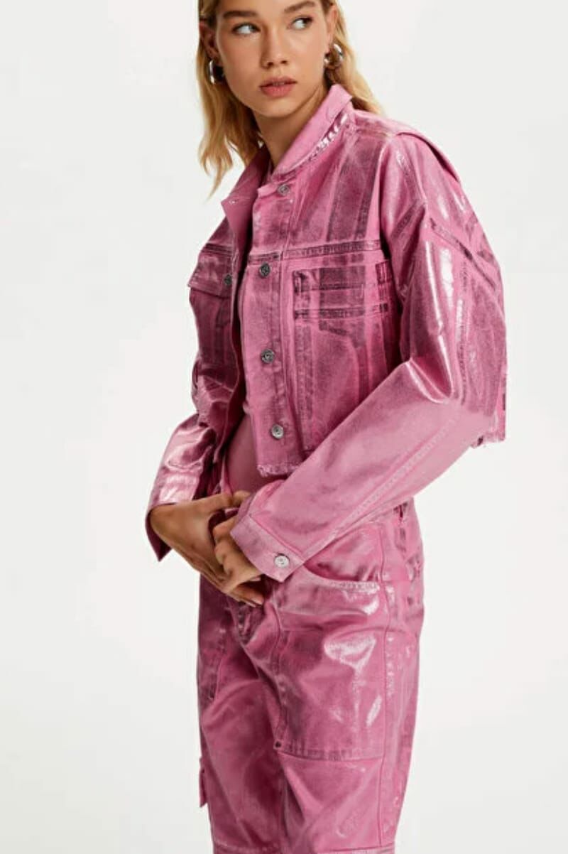 Metalik Denim Pantolon