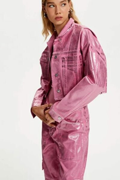 Metalik Denim Pantolon