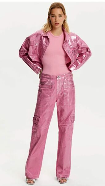 Metalik Denim Pantolon