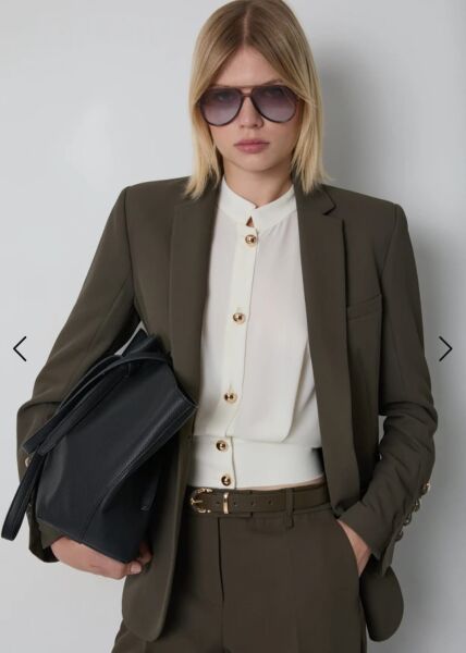Temel krep blazer ceket