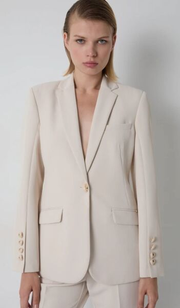Temel krep blazer ceket