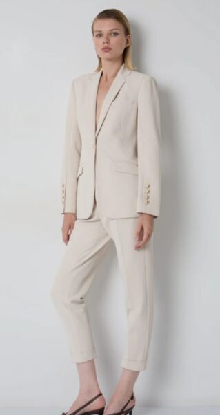 Temel krep blazer ceket