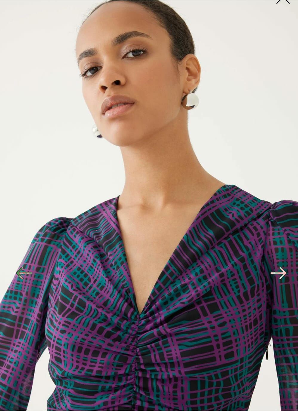 Drapeli Pileli Şifon Elbise