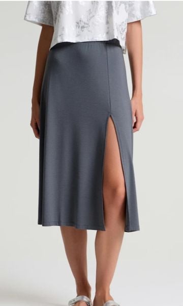 Yırtmaçlı midi etek