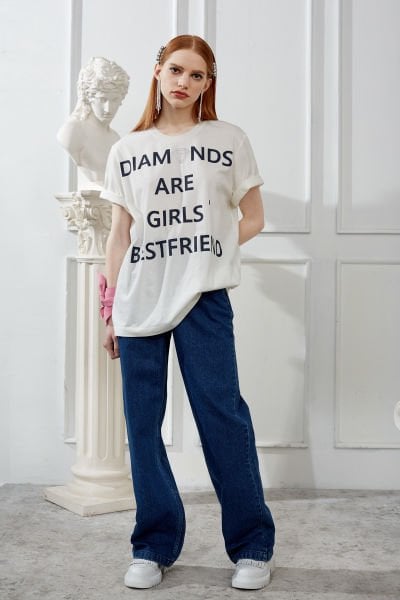 Yazı Detaylı T-shirt