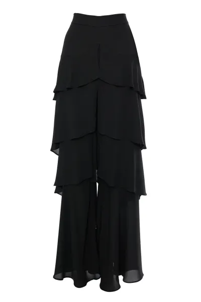 FIRFIRLI PANTOLON SİYAH