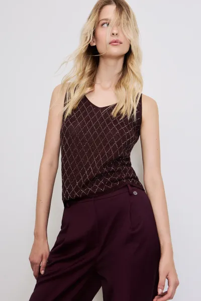 YAPAY ELMAS DETAY KALIN ASKILI BLUZ