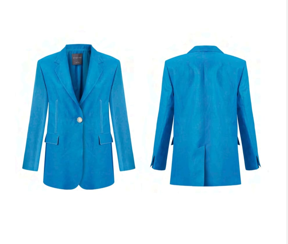 Dikiş Detaylı Tek Düğmeli Blazer Ceket